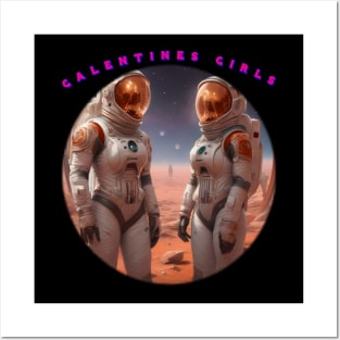 Galentine girls on the moon Posters and Art